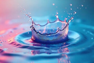 Silky Liquid Splash Close-up of Shimmering Droplets, Elegant Fluid Texture Background