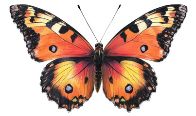 Naklejka premium Detailed illustration of a vibrant butterfly