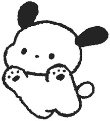 강아지 손그림 드로잉 © titi.drawing