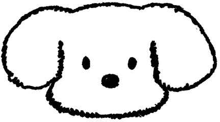 강아지 얼굴 손그림 드로잉 © titi.drawing