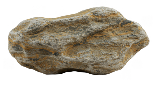 Isolated Striped Stone Rock Texture Detail Natural Brown Gray Pattern