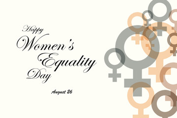 Modern Typography Poster and Feminism Symbol for Women Equality Movement.