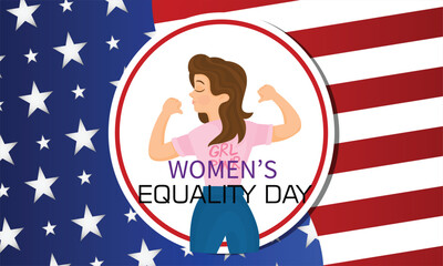 Strong Woman Illustration for Women Equality Campaign