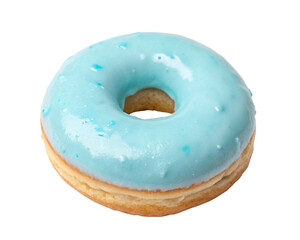 blue donut isolated on white