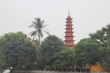 ベトナムハノイのチャンクオック寺
