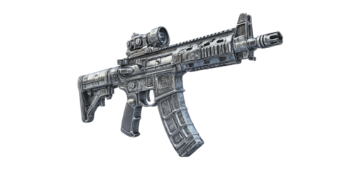 Modern Assault Rifle with Tactical Scope and Detailed Design