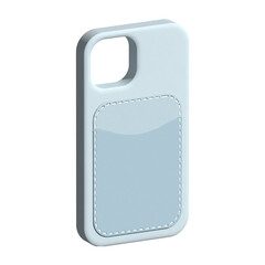 ブルーグレーのカードケース付き３Dスマホカバー⭐︎png