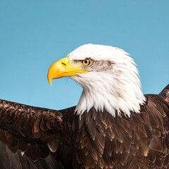 Obraz premium Close-up of an eagle's head and wings