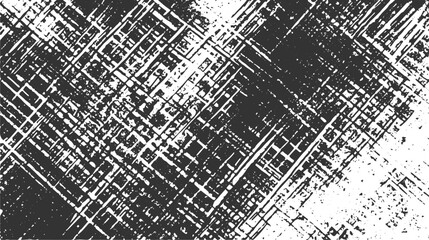 Abstract Black and White Grid Pattern Distressed Texture Overlay Grunge Background Graphic Design Element