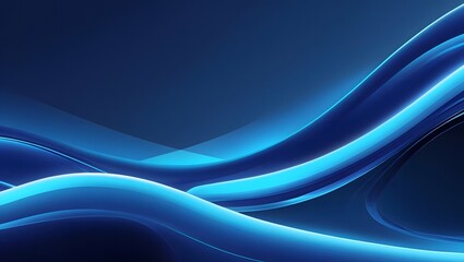 Obraz premium Abstract desktop wallpaper with smooth blue gradients and glowing tech patterns