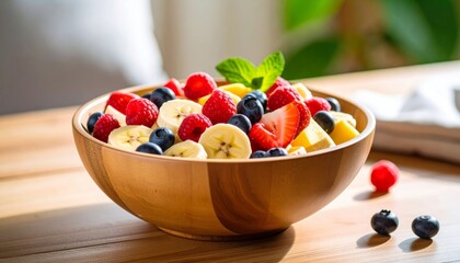 Fitness Meal with Fruits and Nutritional Balance 