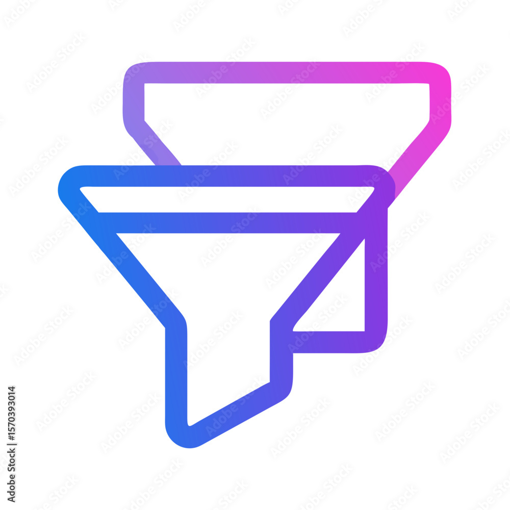 Poster abstract filters in vibrant gradient colors on dark backdrop