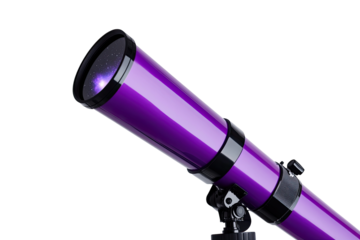 Purple telescope tube, focused on cosmos