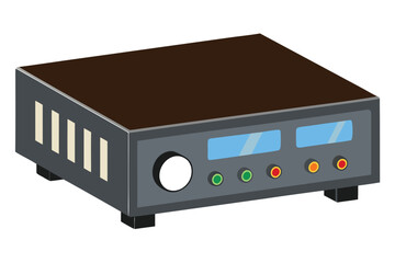 Obraz premium Modern electronic device with digital displays and control buttons