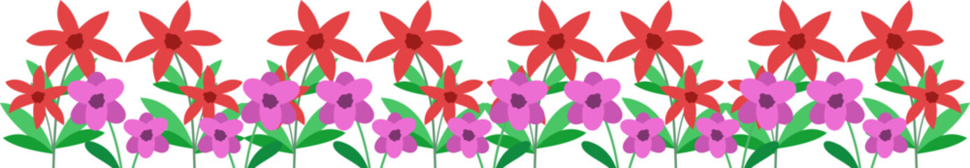 Fototapeta premium Flowers Border 