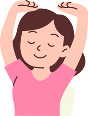 Woman Relaxed From Working