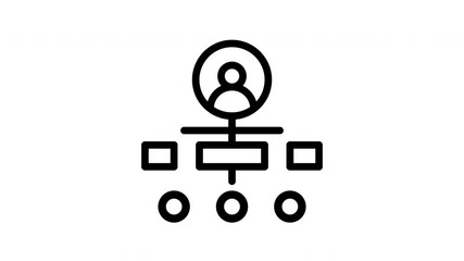 hierarchical structure minimalist stroke animation