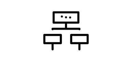 hierarchical structure minimalist stroke animation