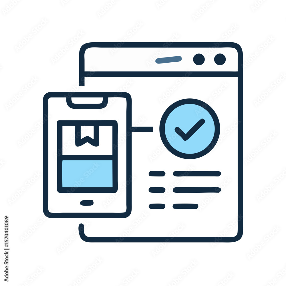 Poster mobile tracking application showing delivery confirmation and order details