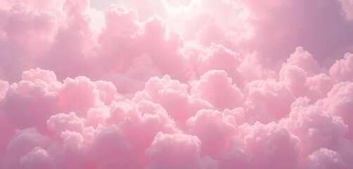 Dreamy pink fluffy clouds, iridescent bubbles float gently,  art,  texture