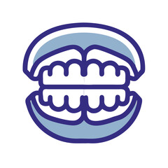 Stylized teeth illustration for dental health and hygiene concept