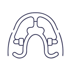 Dental Retainer Illustration on White Background for Orthodontic Concepts