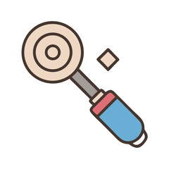 Abstract lollipop illustration with simple shapes and vibrant colors