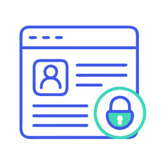User profile page with security padlock icon element