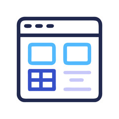 Fototapeta premium Illustration of website layout showing content grid and organization