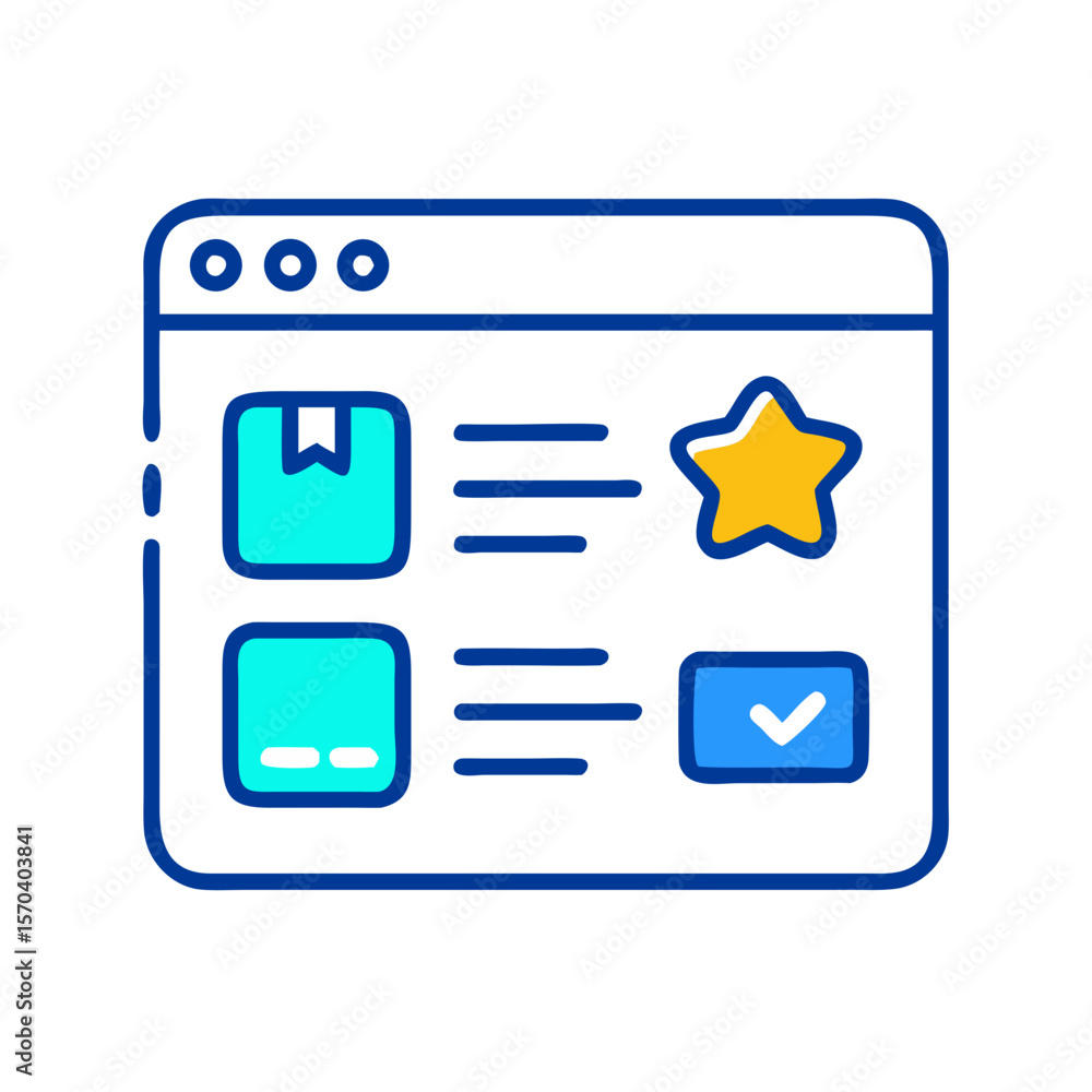 Poster order status tracking website user interface design icon illustration