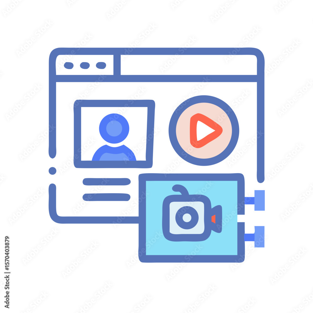 Poster video editing interface concept for online course content creation