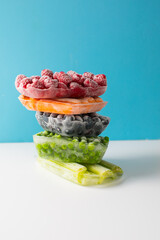 Frozen Mixed Vegetables and Berries – Peas, Carrots, Blueberries, Raspberries, Celery, Tomatoes