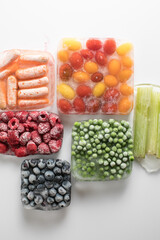 Frozen Mixed Vegetables and Berries – Peas, Carrots, Blueberries, Raspberries, Celery, Tomatoes