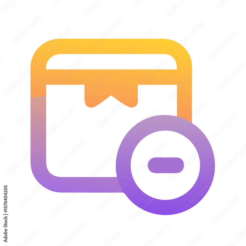 Poster remove document or file icon in gradient design style