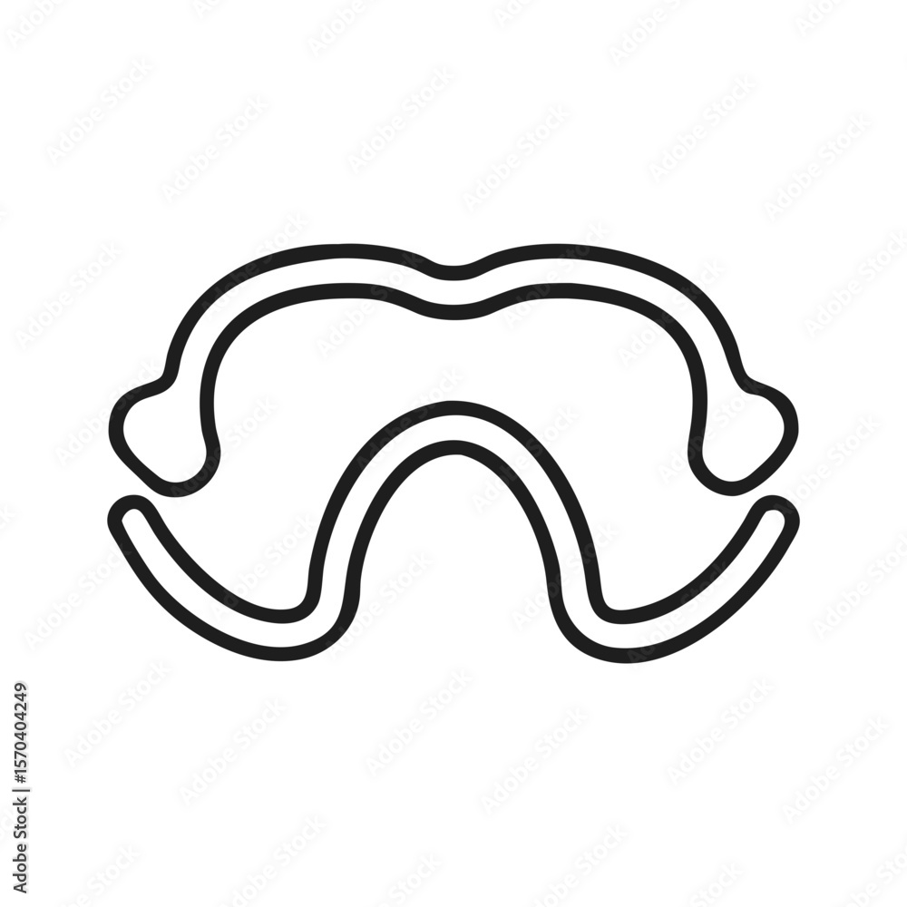 Poster abstract dark curved lines creating a geometric outline shape