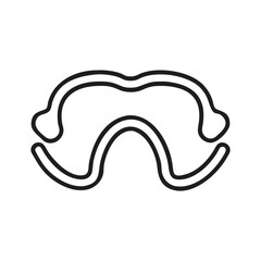 Abstract dark curved lines creating a geometric outline shape