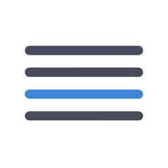 Obraz premium Simple menu symbol with line highlight on White Background