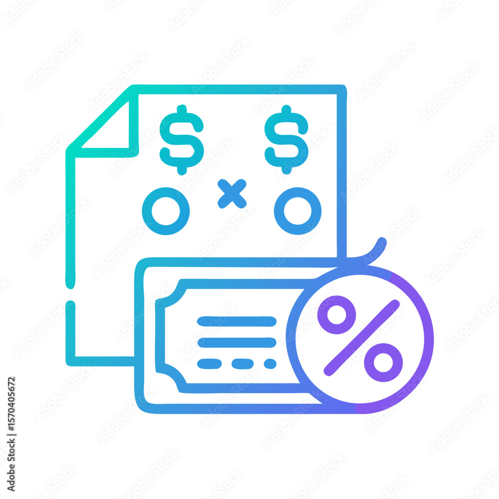 Poster financial document showing price reduction in a colorful design