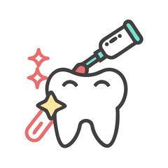 Tooth cleaning procedure with dental hygiene product for smile