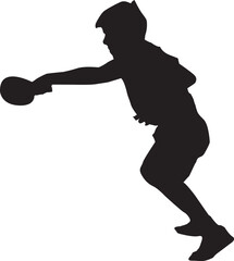 Silhouette Table Tennis Player