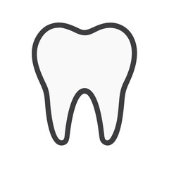 Tooth illustration on White Background for dental concept design