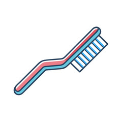 Stylized vector toothbrush icon on a White Background illustration