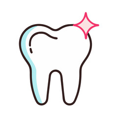 A shiny healthy tooth for dental and oral care