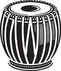 Silhouette Traditional Indian Tabla