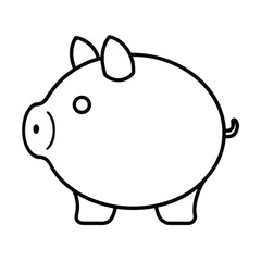 piggy bank isolated on white