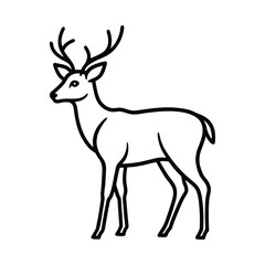 deer silhouette vector illustration
