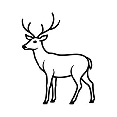 Obraz premium deer silhouette vector