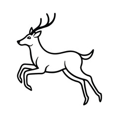 deer silhouette vector illustration