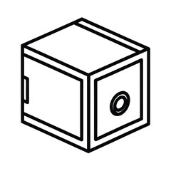 vector illustration of a safe box