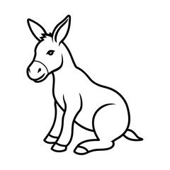 donkey vector illustration isolated